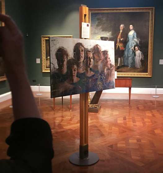 A special artwork presented in a prime postion at The Holburne Museum in Bath with an Art Post